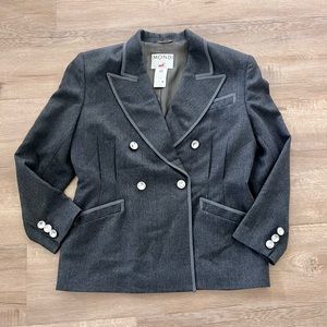 Mondi Gray Double-Breasted Blazer